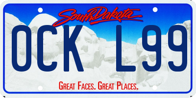 SD license plate 0CKL99