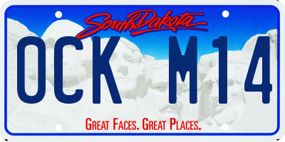 SD license plate 0CKM14