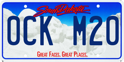 SD license plate 0CKM20
