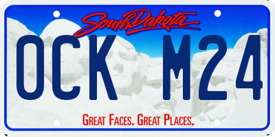 SD license plate 0CKM24