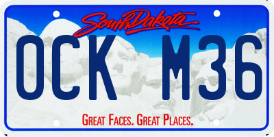 SD license plate 0CKM36