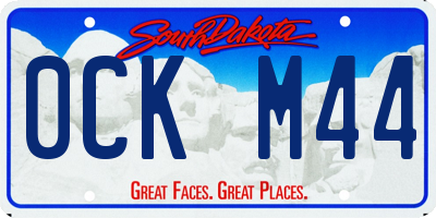 SD license plate 0CKM44