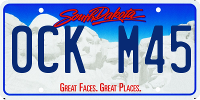 SD license plate 0CKM45