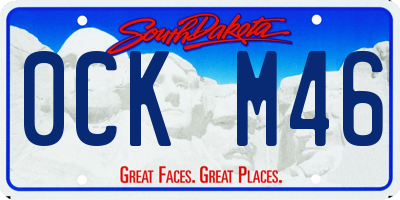SD license plate 0CKM46