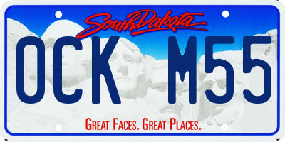SD license plate 0CKM55