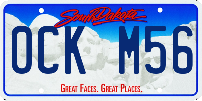 SD license plate 0CKM56