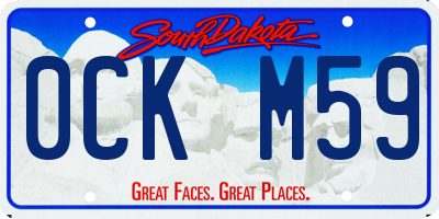 SD license plate 0CKM59