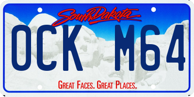 SD license plate 0CKM64