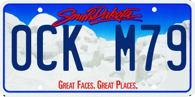 SD license plate 0CKM79