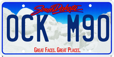 SD license plate 0CKM90
