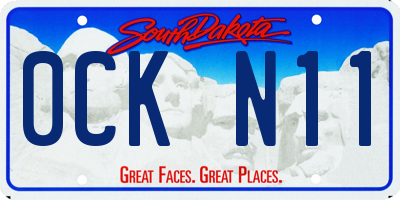 SD license plate 0CKN11
