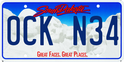 SD license plate 0CKN34