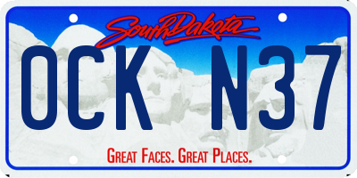 SD license plate 0CKN37