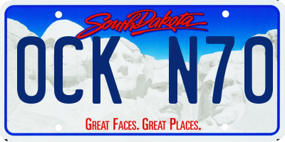 SD license plate 0CKN70