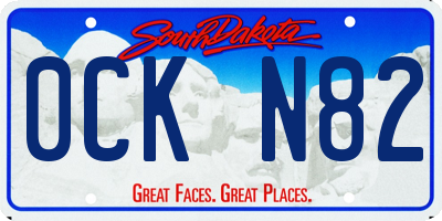 SD license plate 0CKN82