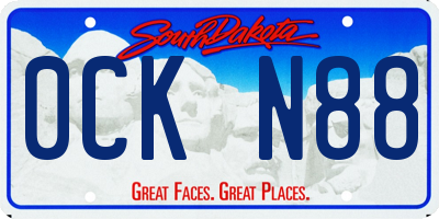 SD license plate 0CKN88