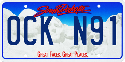 SD license plate 0CKN91