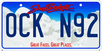 SD license plate 0CKN92