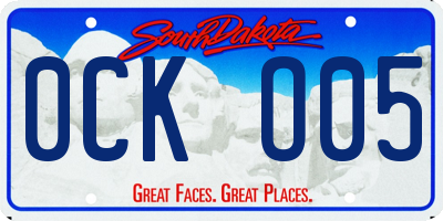 SD license plate 0CKO05
