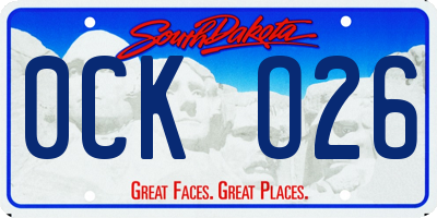 SD license plate 0CKO26