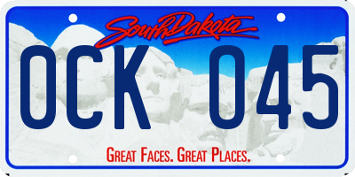 SD license plate 0CKO45