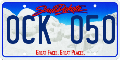 SD license plate 0CKO50