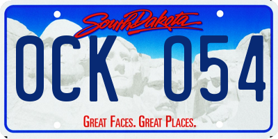 SD license plate 0CKO54