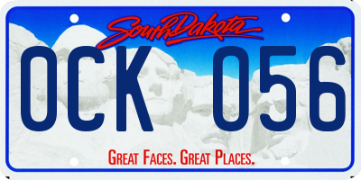 SD license plate 0CKO56