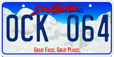 SD license plate 0CKO64