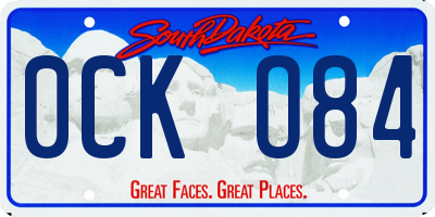 SD license plate 0CKO84