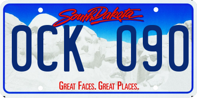 SD license plate 0CKO90