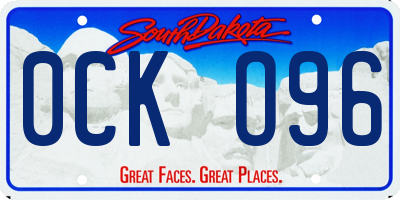 SD license plate 0CKO96