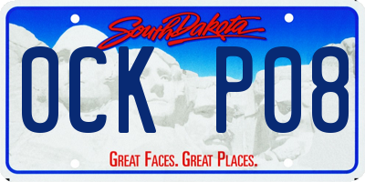 SD license plate 0CKP08