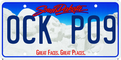 SD license plate 0CKP09