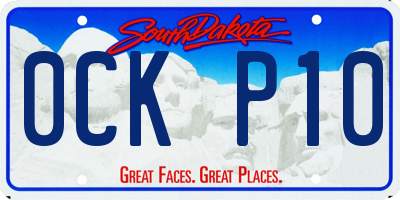 SD license plate 0CKP10