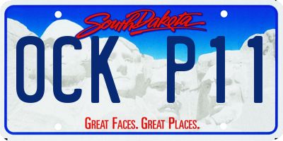 SD license plate 0CKP11