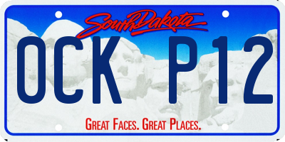 SD license plate 0CKP12