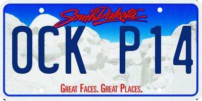 SD license plate 0CKP14