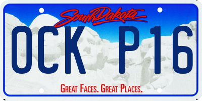 SD license plate 0CKP16