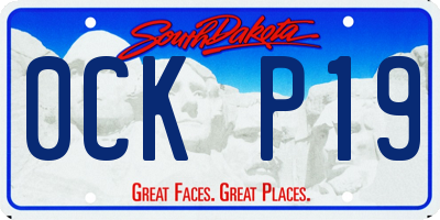 SD license plate 0CKP19