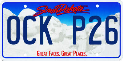 SD license plate 0CKP26