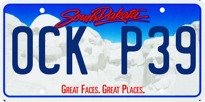 SD license plate 0CKP39