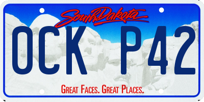 SD license plate 0CKP42