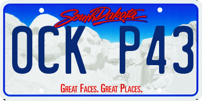 SD license plate 0CKP43