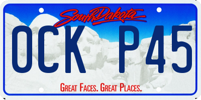SD license plate 0CKP45