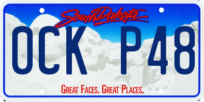 SD license plate 0CKP48