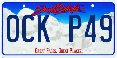 SD license plate 0CKP49