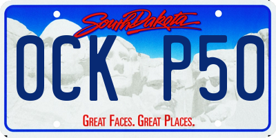 SD license plate 0CKP50