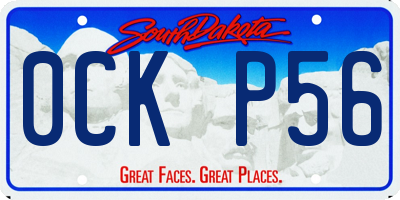 SD license plate 0CKP56