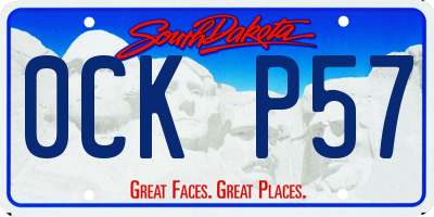 SD license plate 0CKP57